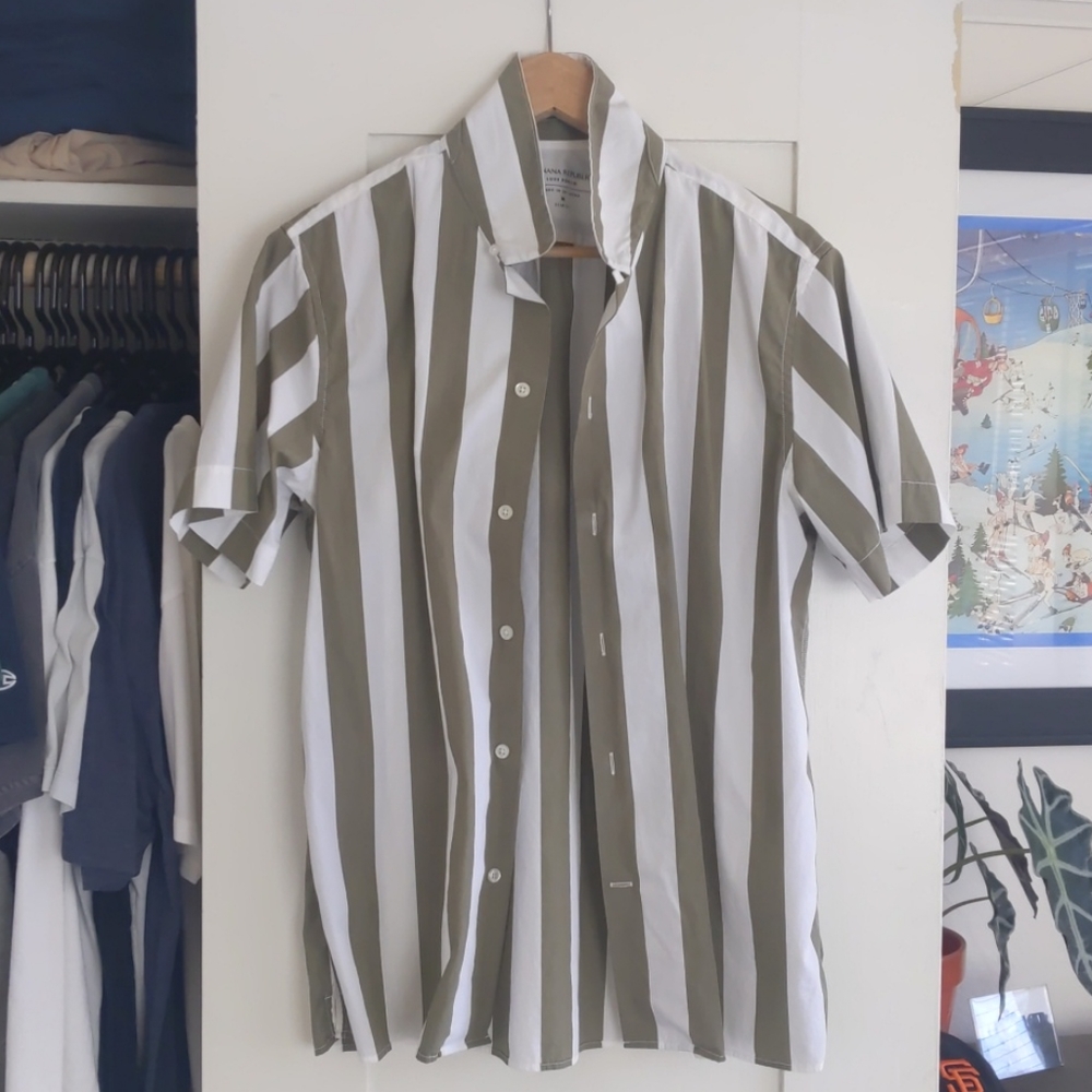 Green Stripe BR Slim Fit